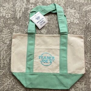 Trader Joe’s Mini Tote Bag Pastel Green